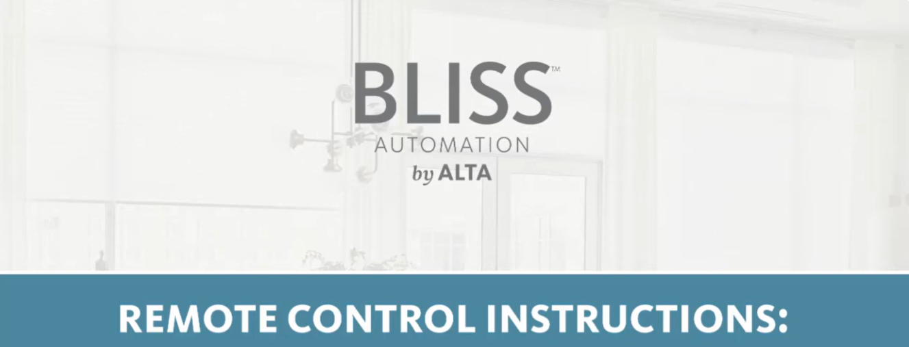 Bliss Remote Instructions: Pair and Unpair Remote Control